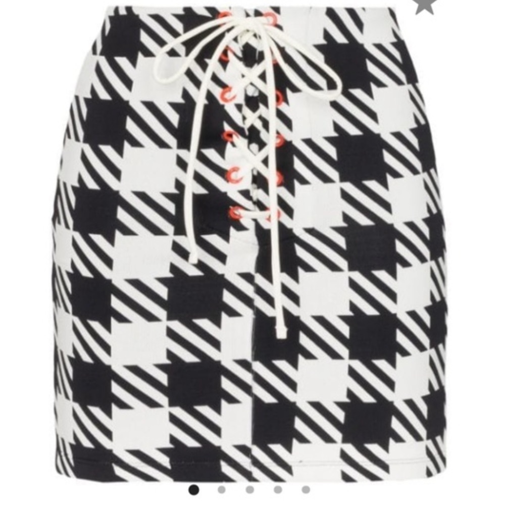 Solid & Striped Delilah Lace Houndstooth Miniskir… - image 2